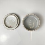 Chinese blue porcelain box with bird and flower motif