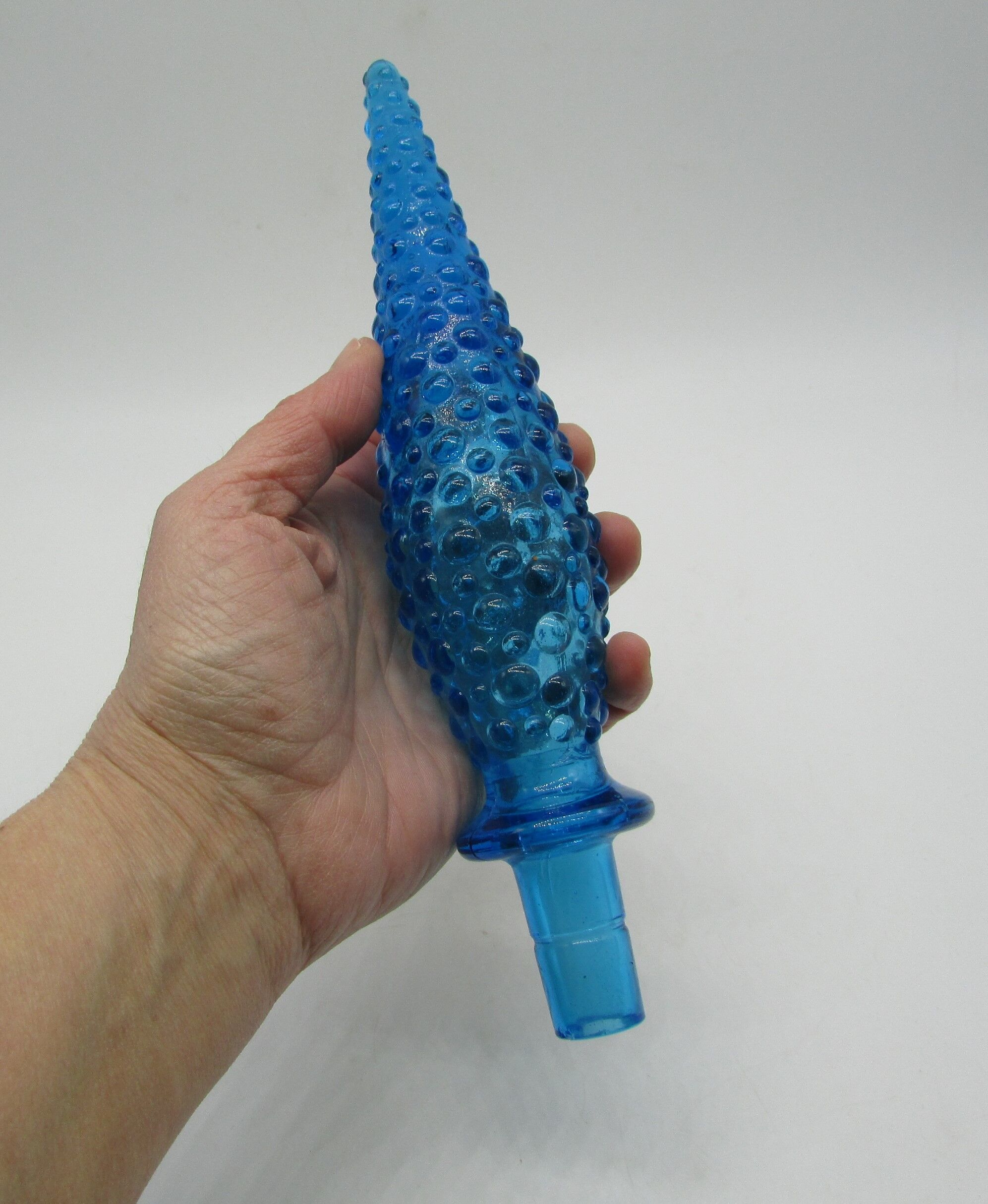 Bottle blue glass vintage italy
