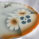 Bonbonnière porcelaine ovale décorée