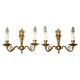 Pair of antique wall sconces in gilded bronze from the 1920s.