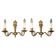 Pair of antique wall sconces in gilded bronze from the 1920s.