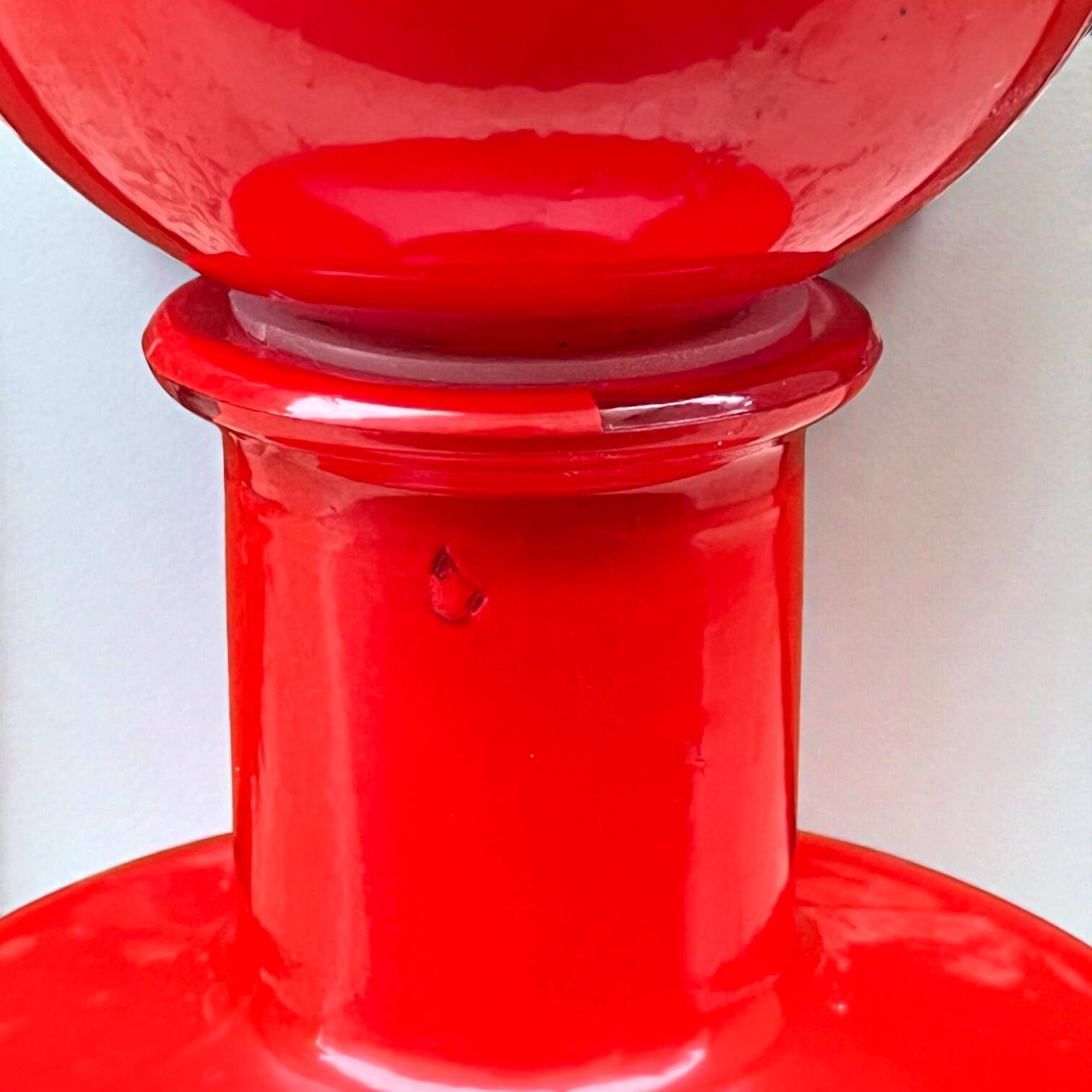 Bottle Lacryma Christi red Beccaro Italy 1970s Pop Art Space Age