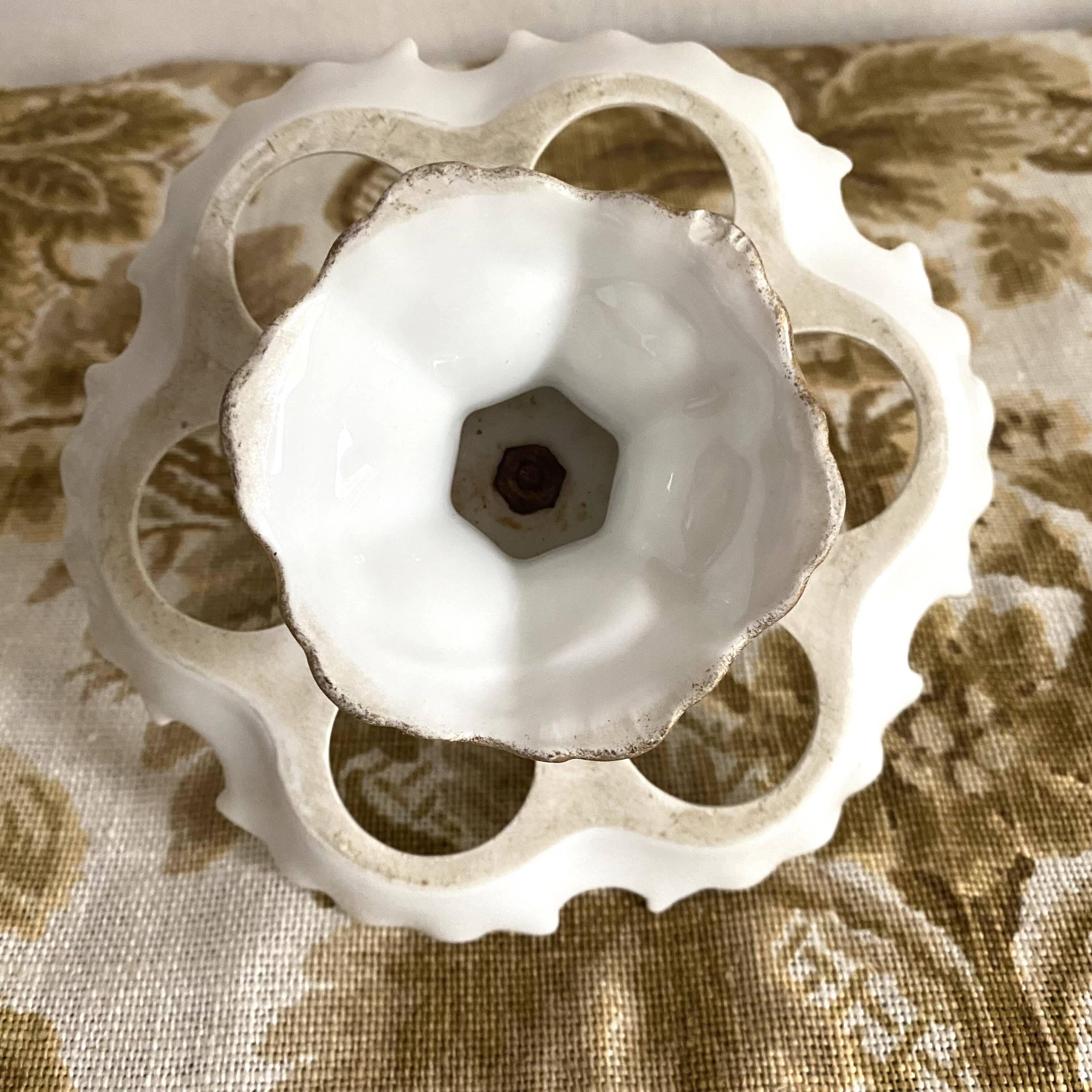 Early 20th century porcelain egg display