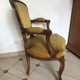 Louis XV mustard style armchair