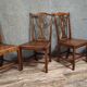 Set of 4 antique wooden chairs – 18th century / Chippendale style