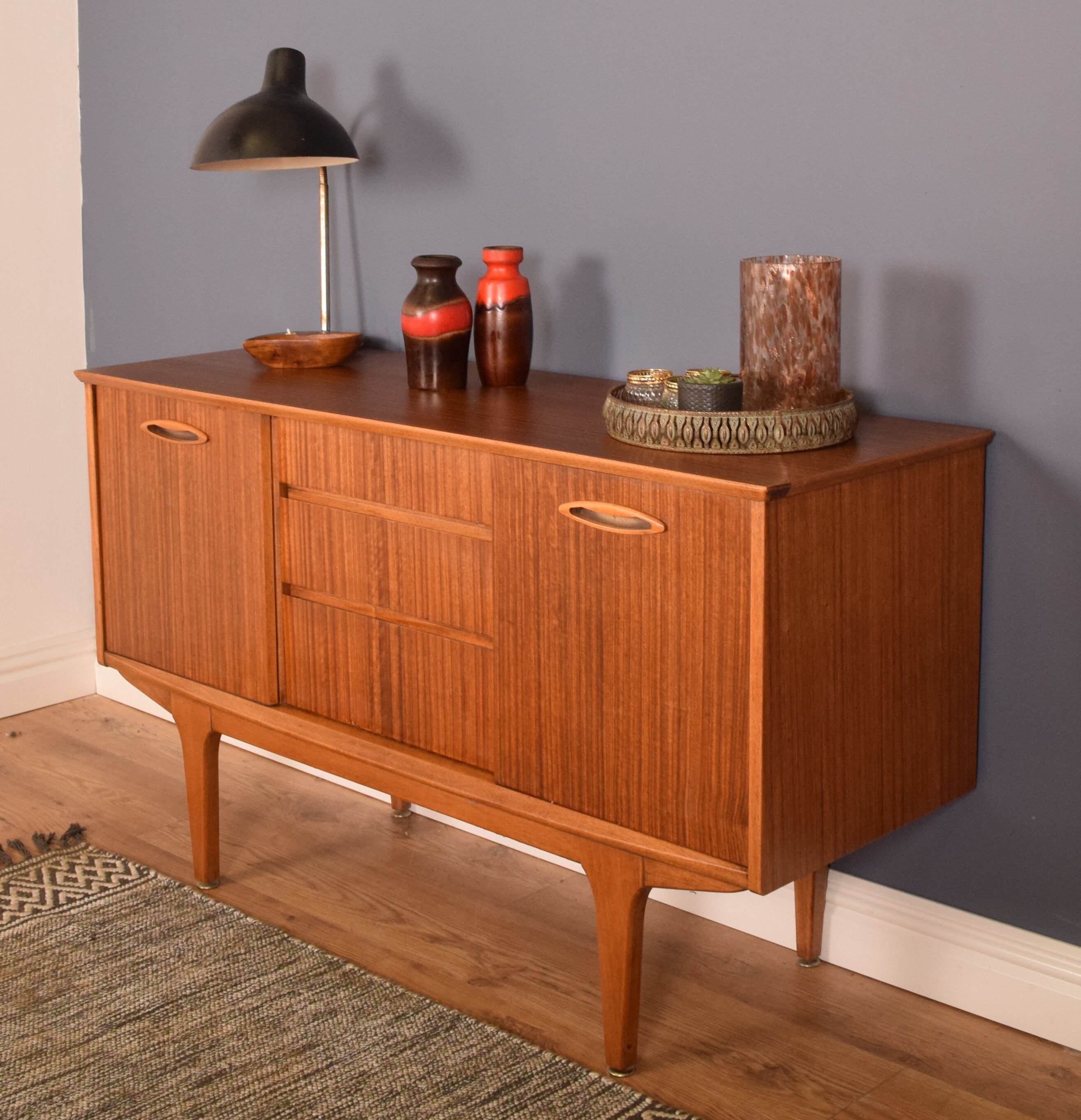 Restored Short Walnut Retro Jentique 1960s Sideboard