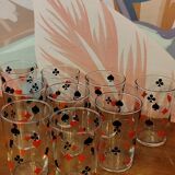 9 playing card style water glasses