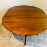 Scandinavian dining table, expandable in teak circa 60