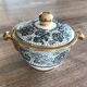 Limoges sugar bowl hand-painted Le Tallec x Rochas Paris vintage 1950s