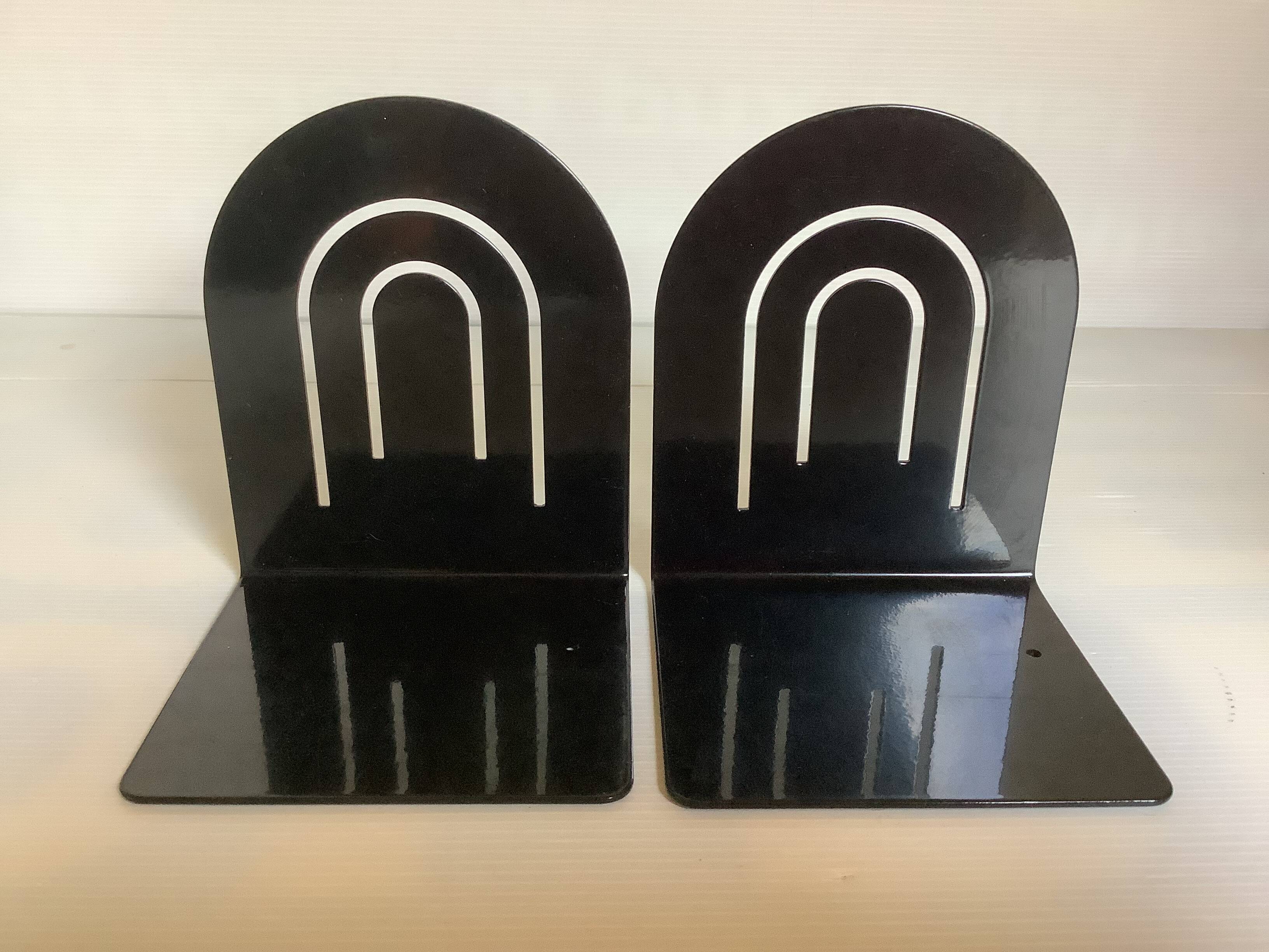 Paire de serre livres métal noir