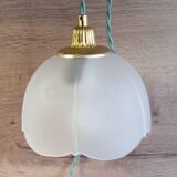 White frosted corolla nomad hanging lamp