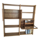Scandi-Modern Wood Veneer Library-Bar (1970s)