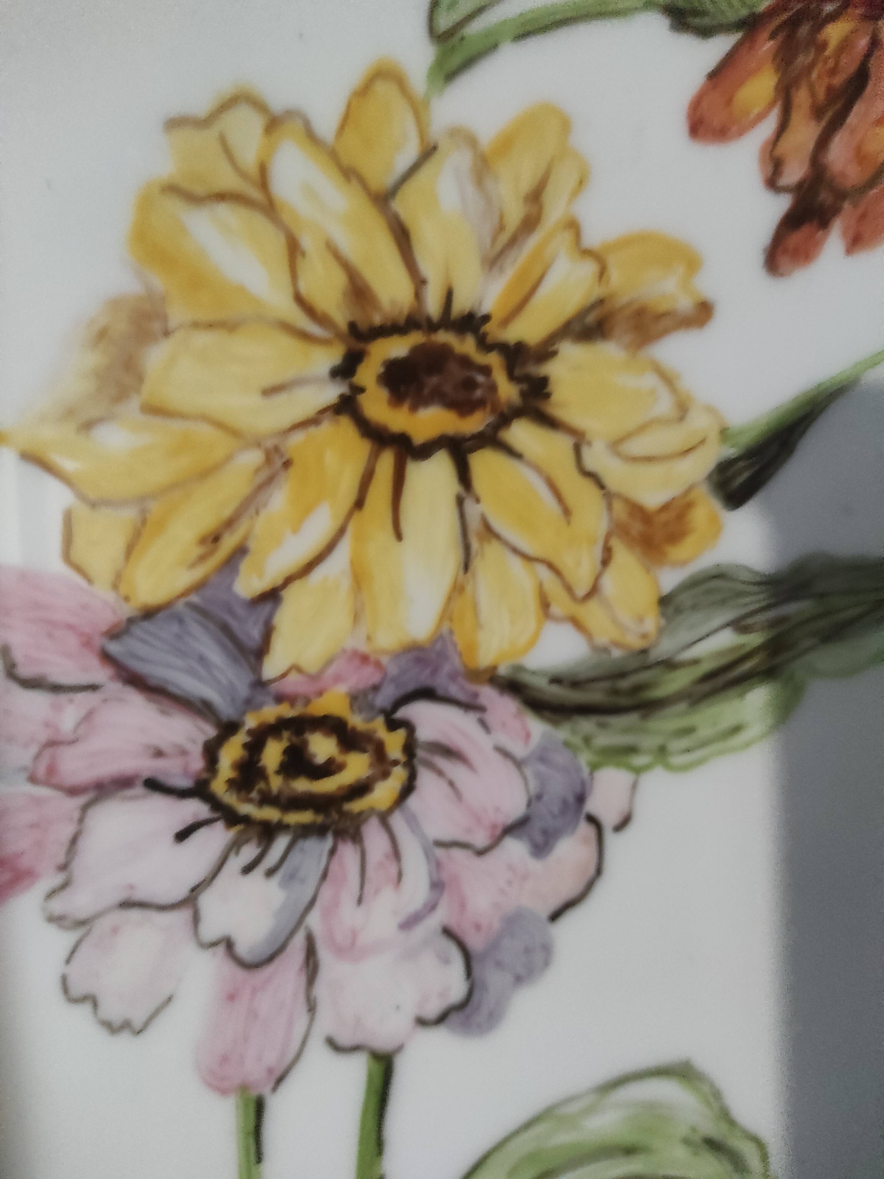 Dish cake decoration flowers