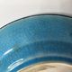 Longwy enamel blue plate bird and peony pattern