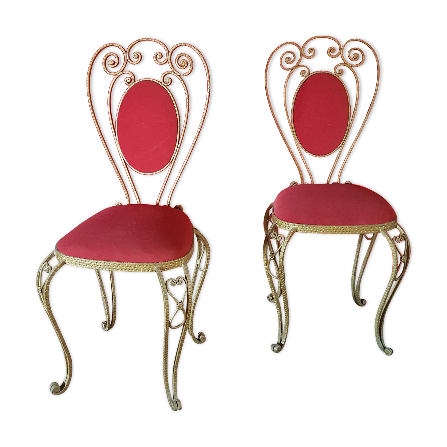 Paire de chaises en fer