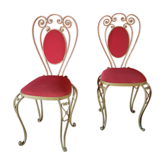 Paire de chaises en fer