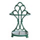 Old green cast iron umbrella stand