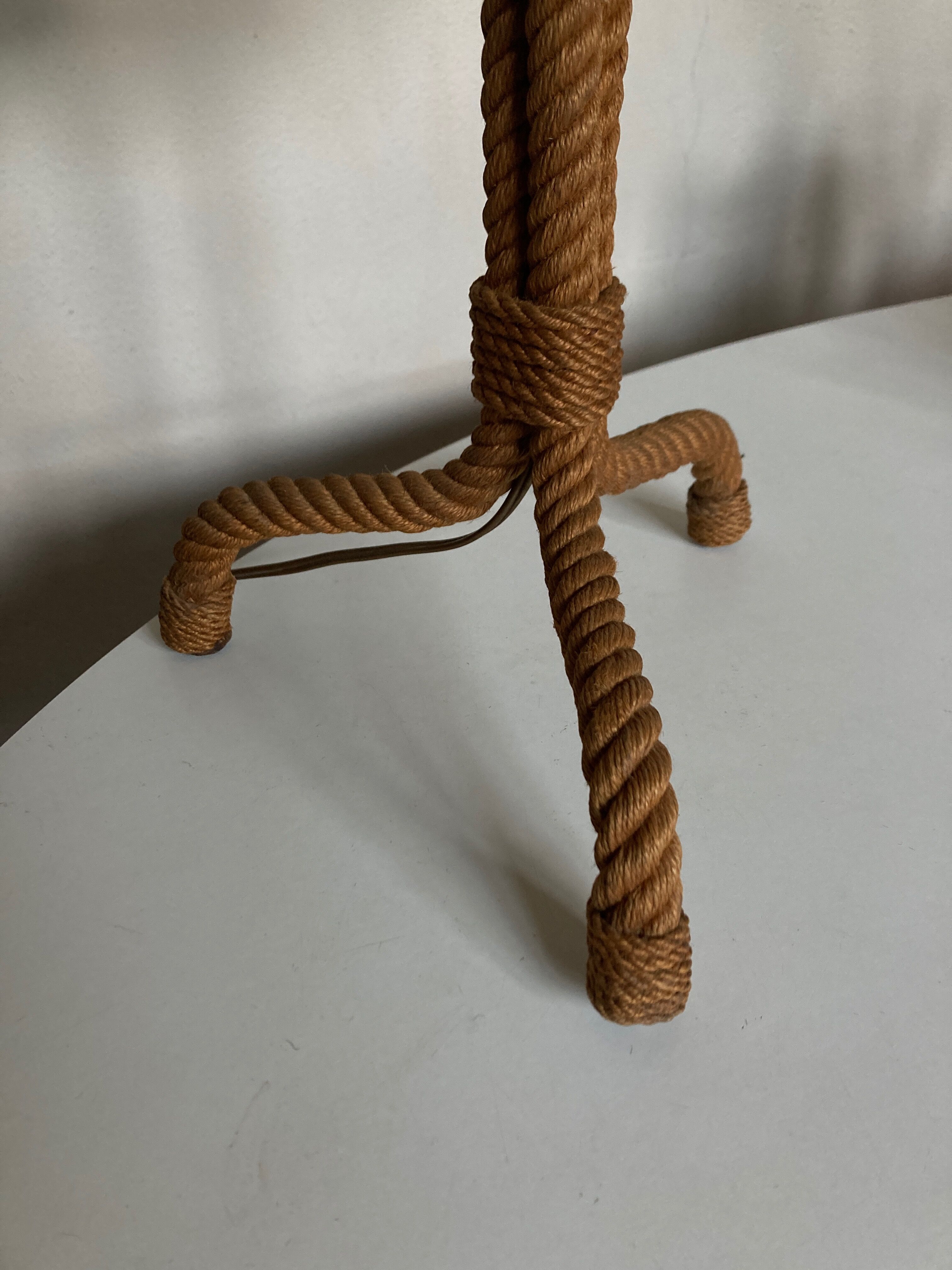 Living room lamp in braided rope 1950 Riviera