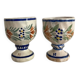 Old Quimper Henriot egg cups