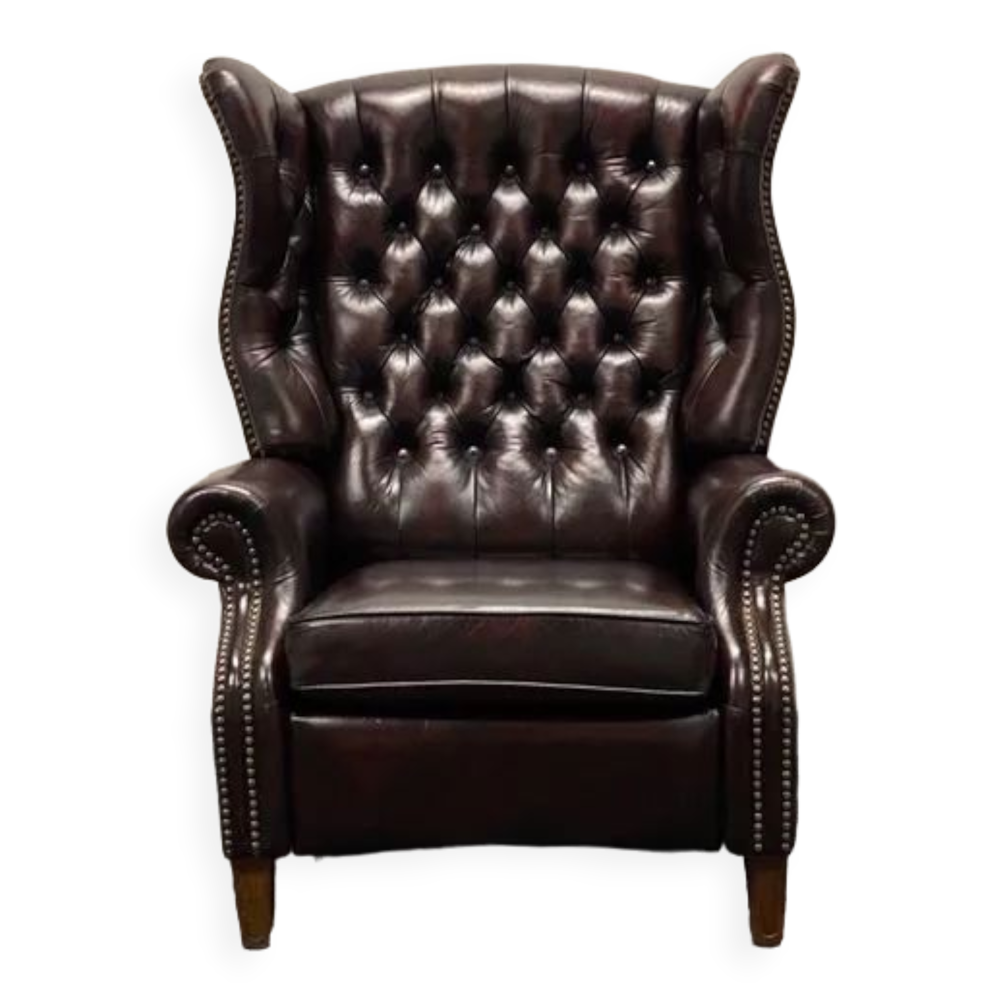 Vintage Handmade Chesterfield Recliner Armchair Selency