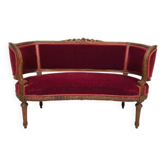 Small Louis XVI style basket sofa