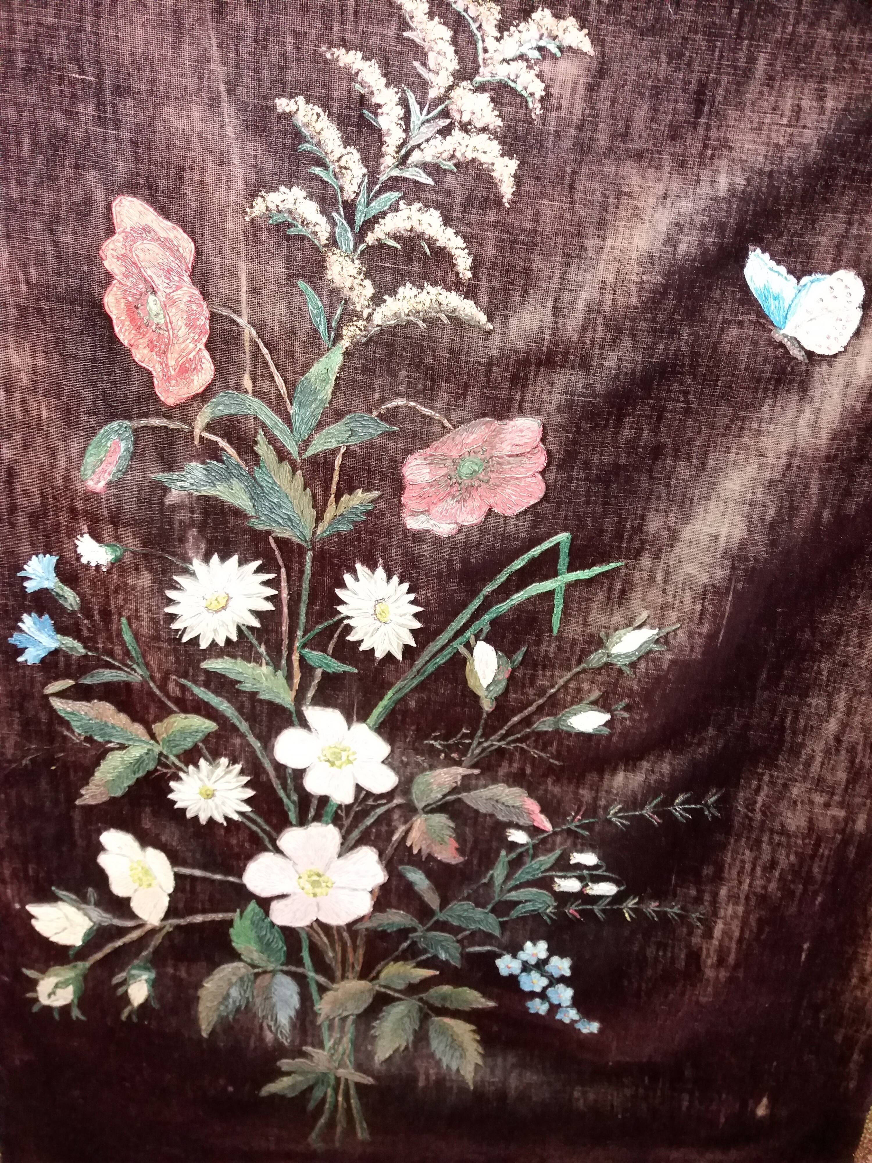 Ancient gold bamboo firescreen "Napoleon III"