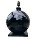 Black opaline ball lamp Art Deco