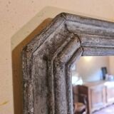19th century style octagonal wooden mirror
