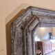 19th century style octagonal wooden mirror