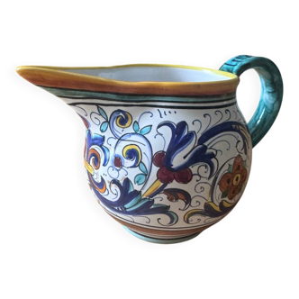 Hand-painted ceramic jug, Deruta