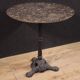 20th-century French iron bistro table with a marble top.