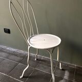 7 chaises en fer forgé de jardin des années 30