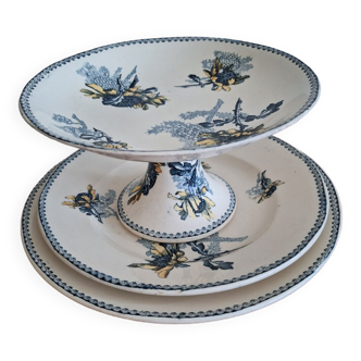Longwy Seville Compotier and 2 dishes