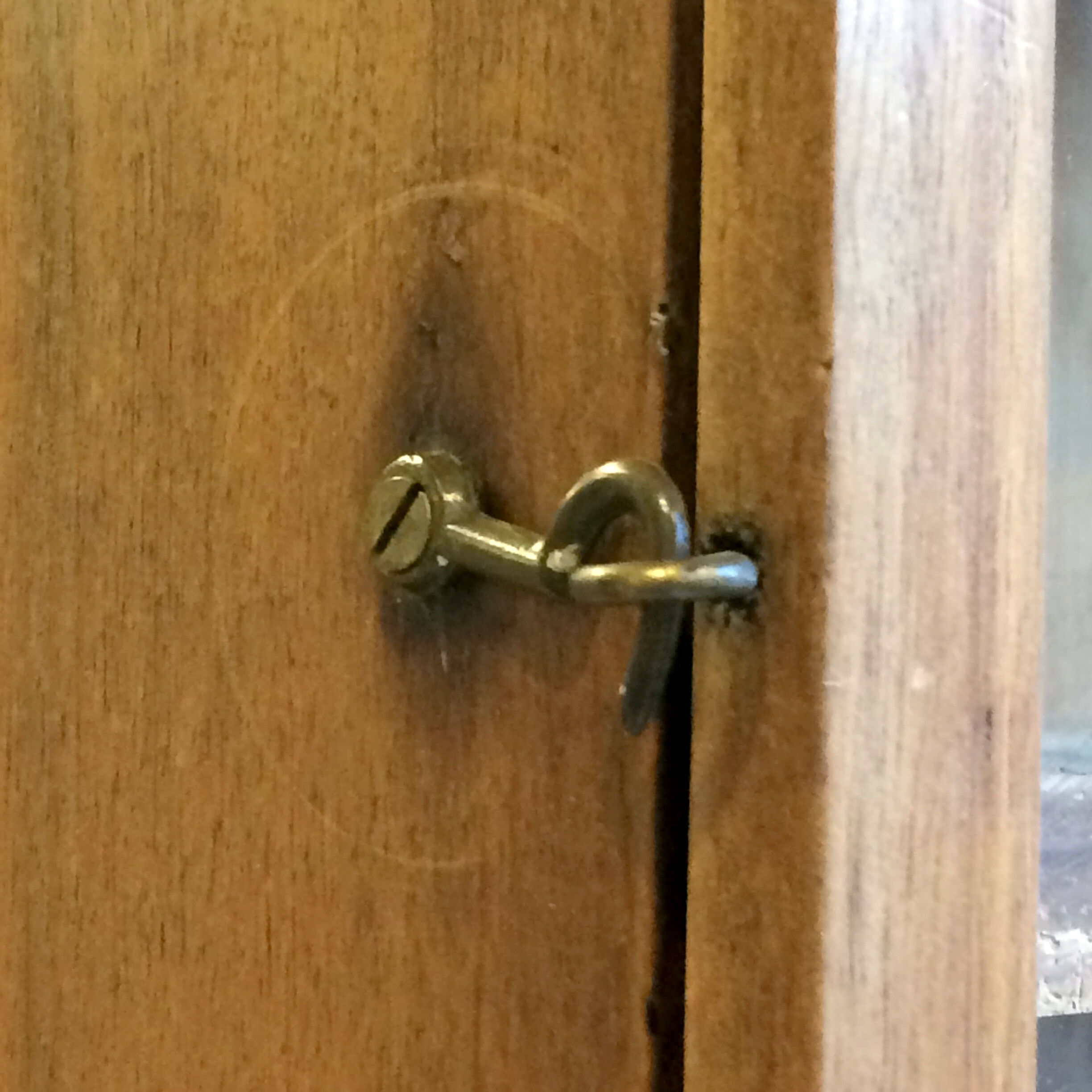 Ancient 19th oak wall showcase