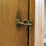 Ancient 19th oak wall showcase