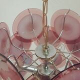 Murano Chandelier - Polychrome Glass - Vistosis 60s. Delicate and very fine