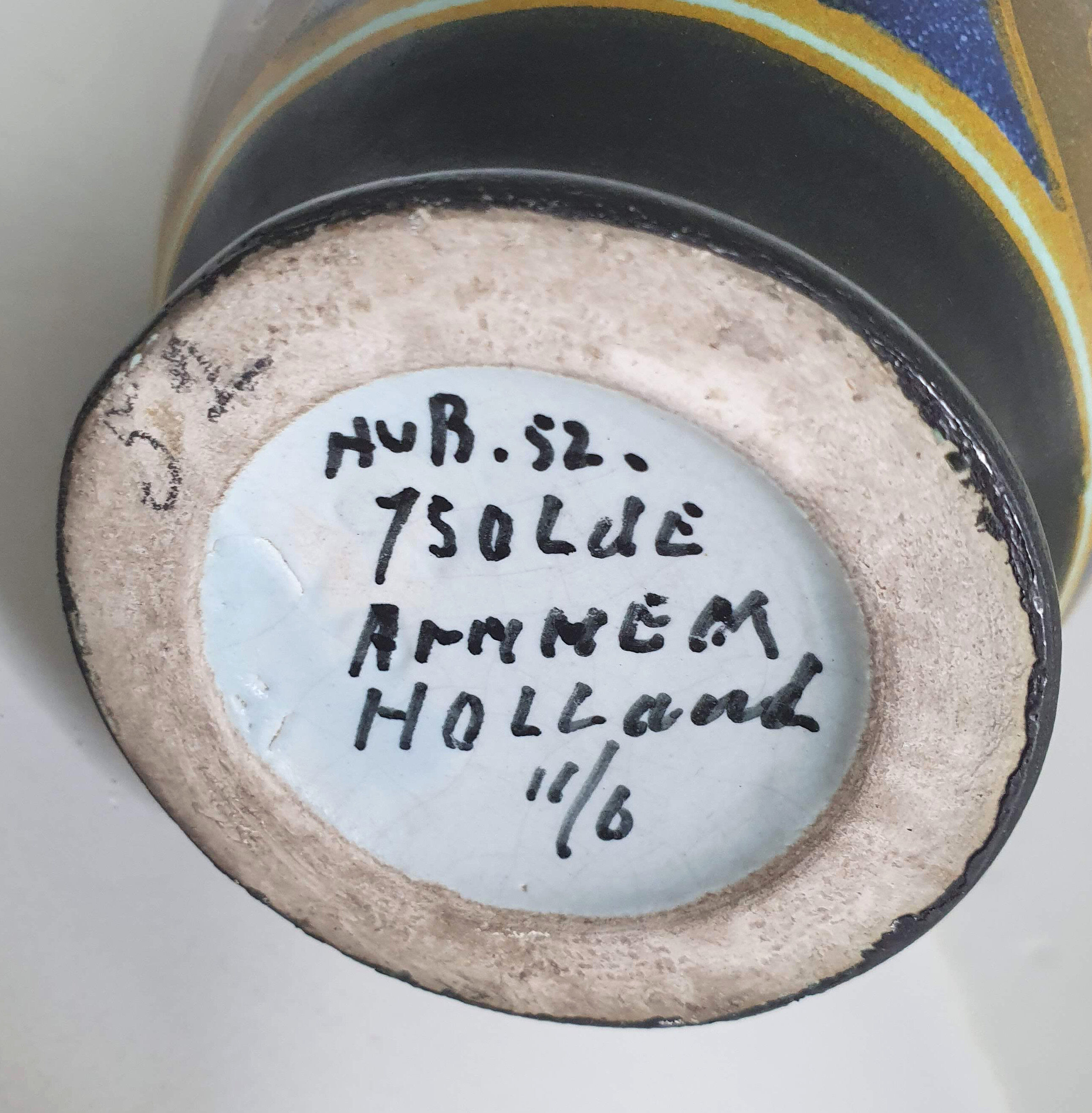 Arnhem Holland ceramic vase