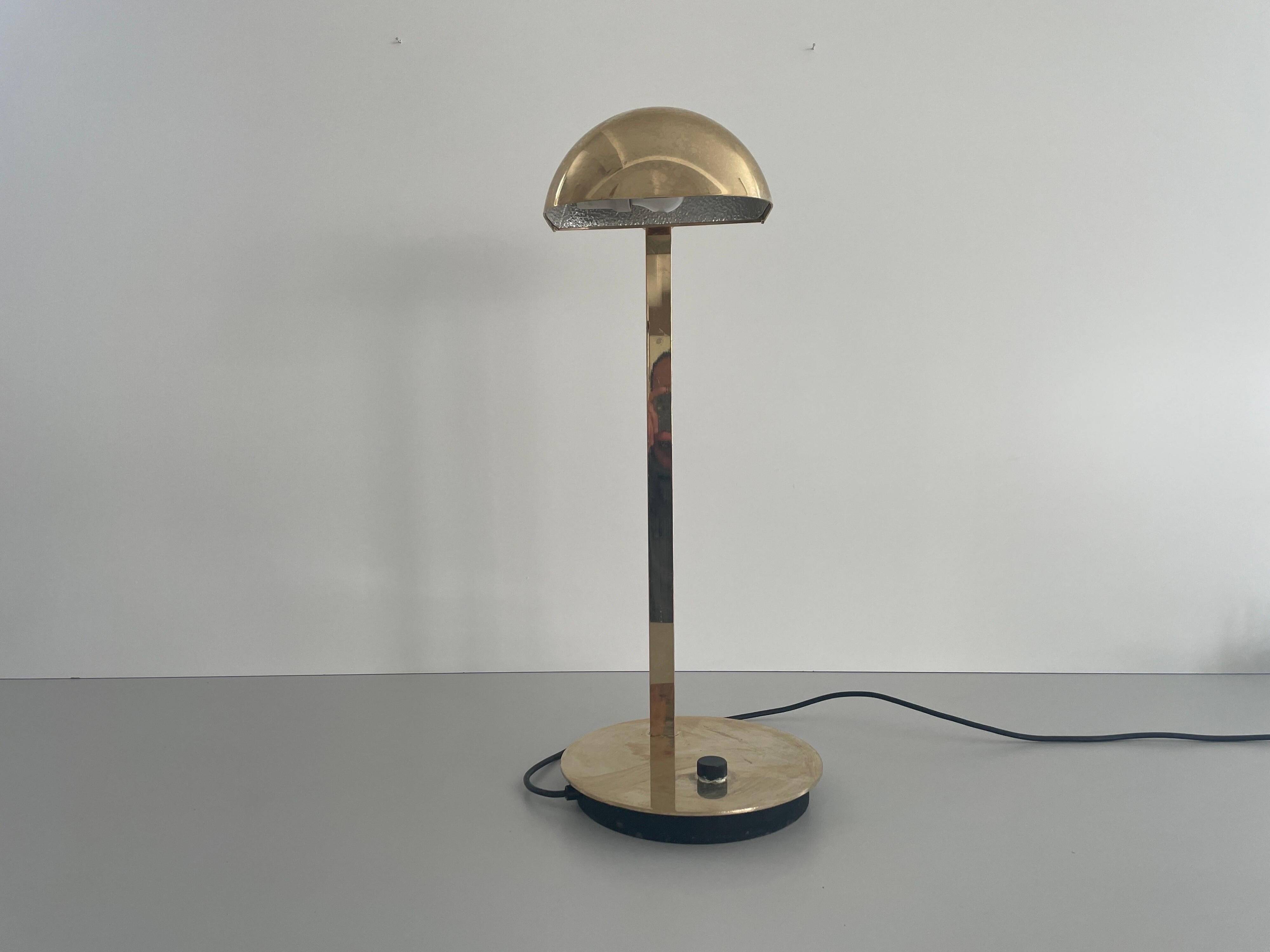 Large modernist desk lamp in brass by Hillebrand, 1960s, Germany.
