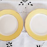 Yellow dessert service in Lunéville earthenware, Jonquille model