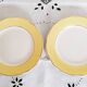 Yellow dessert service in Lunéville earthenware, Jonquille model