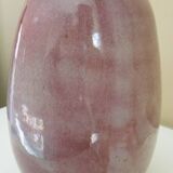 Pebble-shaped ceramic vase, signed