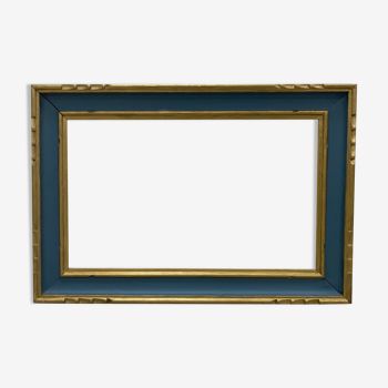 Vintage blue and gold frame