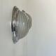 Pair of vintage wall lights, chrome and pressed sandblasted glass, France 1930