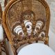 6 Chaises vintage en rotin peacock  Emmanuelle