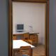Vintage mirror with wooden frame, painted veneer, imitation marquetry 72x102cm