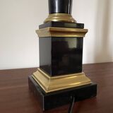 Large black marble lamp 1950