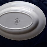 Oval plate in earthenware the almond tree 8996 pink pattern 33 x 23 cm