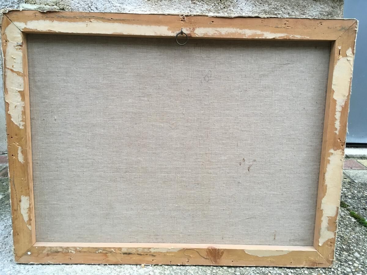 Oil on canvas country scene