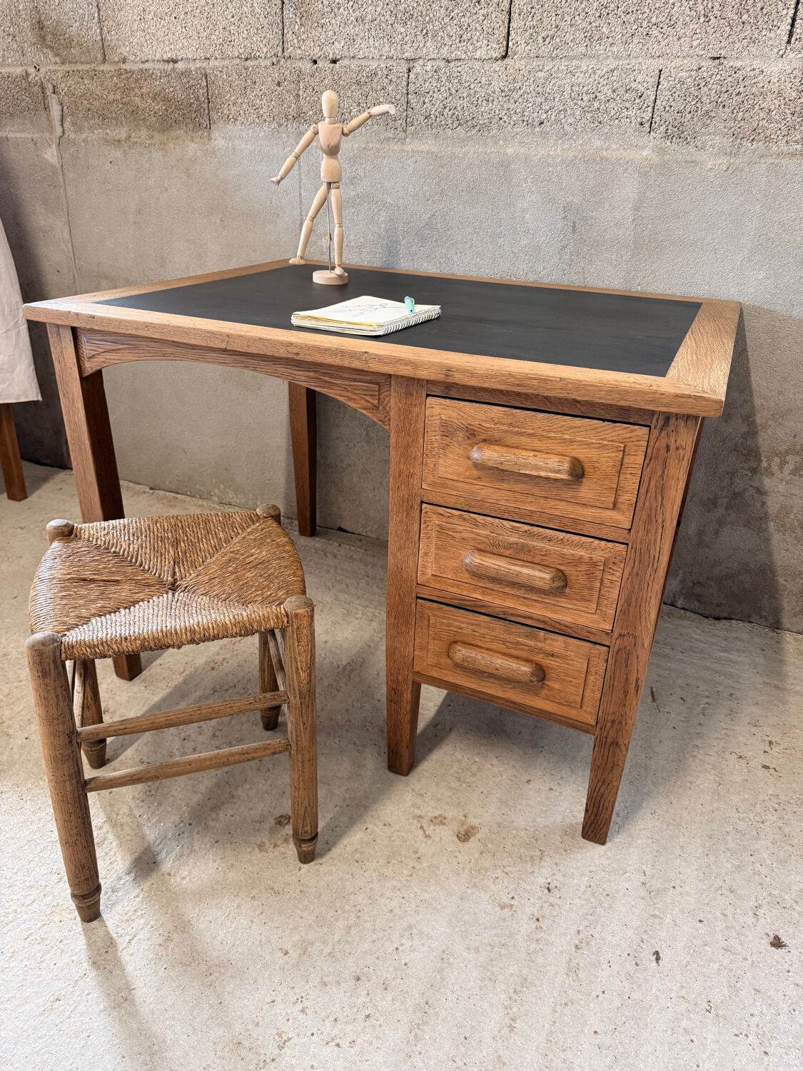 Antique solid oak desk – restored