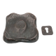Belle poignée de porte abstraite brutaliste du milieu du siècle en bronze massif moulé Allemagne 1960